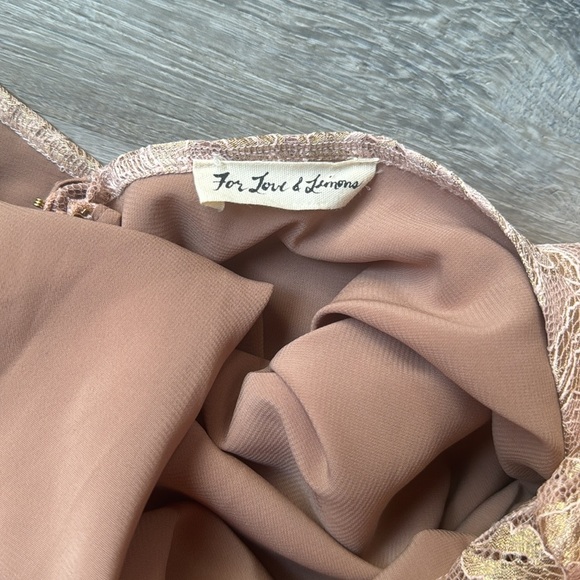 For Love & Lemons Modern Love Dress Rose Gold Large - Picture 14 of 16